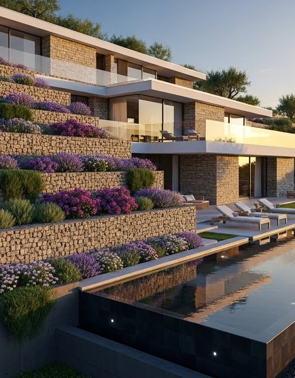 beton istinat duvarı ve şev taşı